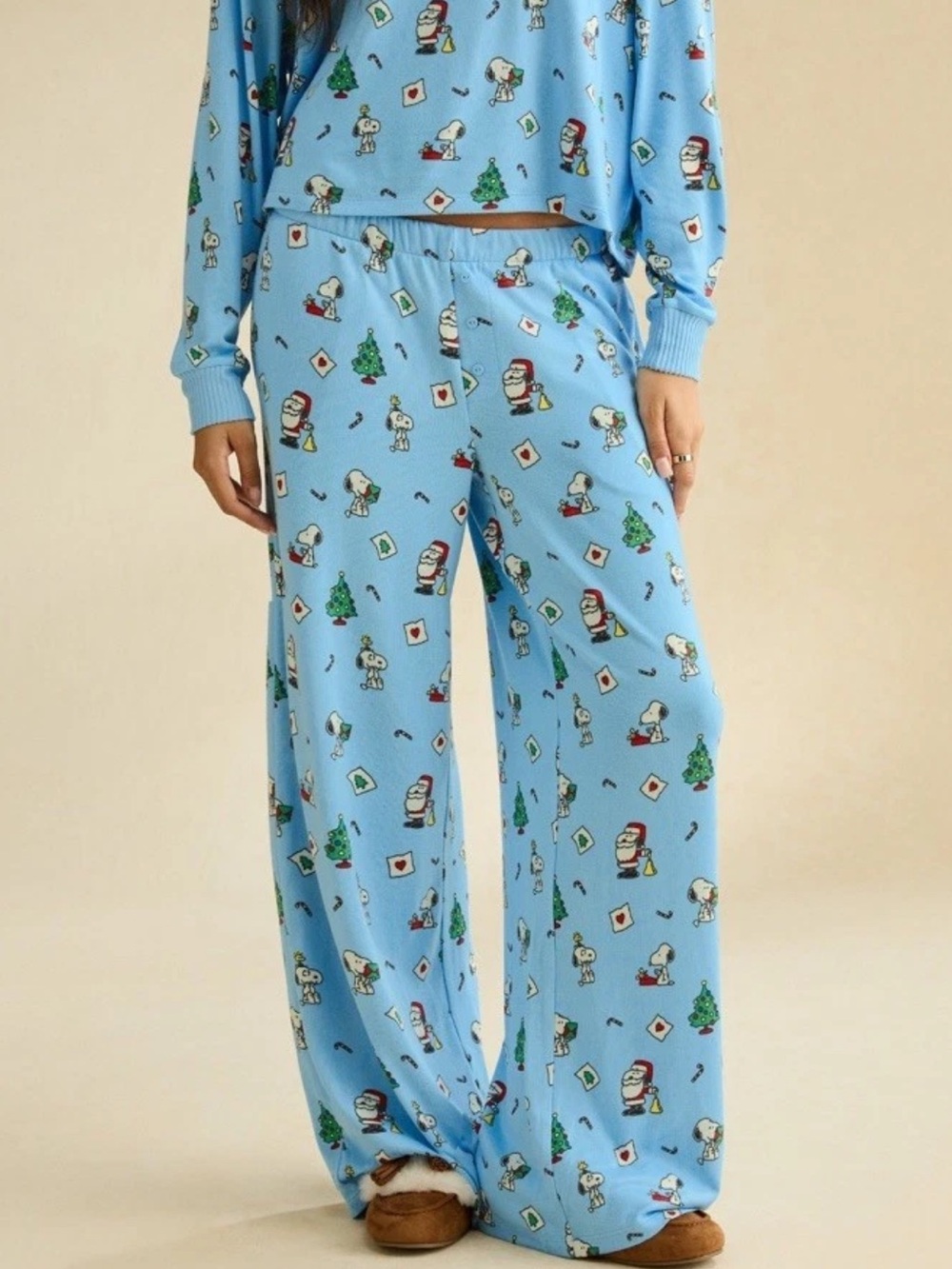 American Eagle AE Snoopy Christmas Pajamas PJ Set Sz Large New - Picture 6 of 6